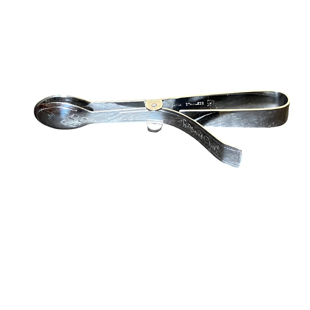 Pampered Chef Serving Tongs Silver  Stainless Spring Action Design
